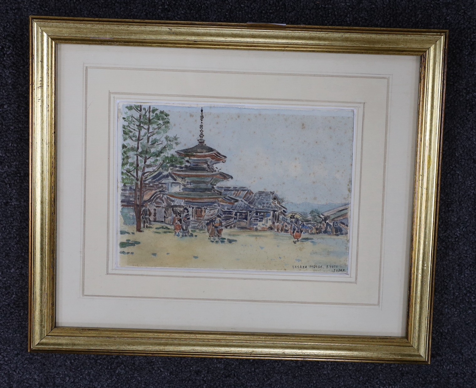 Robert Weir Allan (1851-1942), watercolour, Yasaka Temple, Kyoto, Japan, inscribed, 13.5 x 9cm.